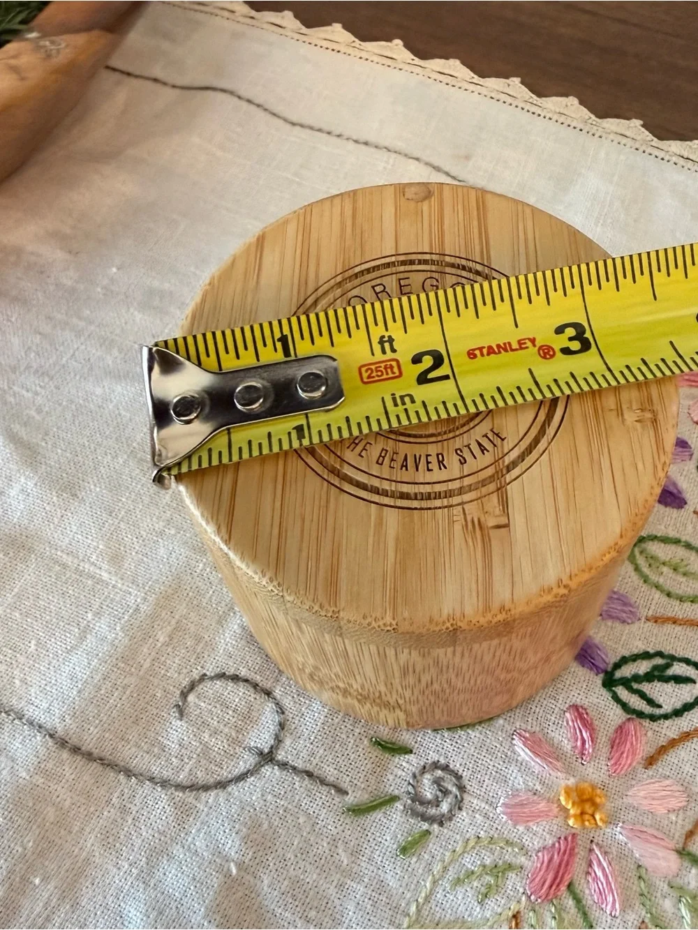 Totally Bamboo Oregon Beaver State Bamboo Salt Box Cellar